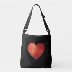 Future 3d effect red broken heart crossbody bag