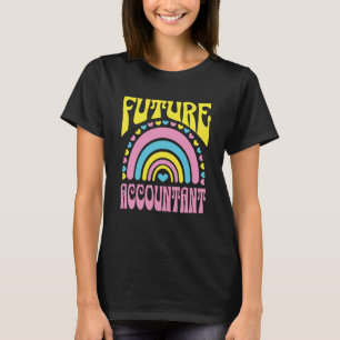 Future Accountant Bright Retro Rainbow Accountants T-Shirt