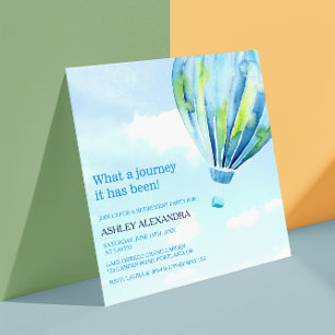 Future Adventures Hot-Air Balloon Retirement Party Invitation