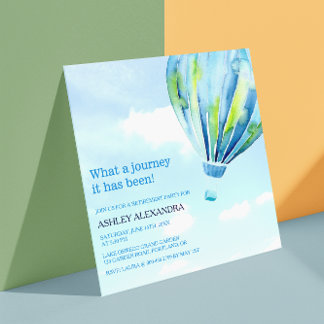 Future Adventures Hot-Air Balloon Retirement Party Invitation