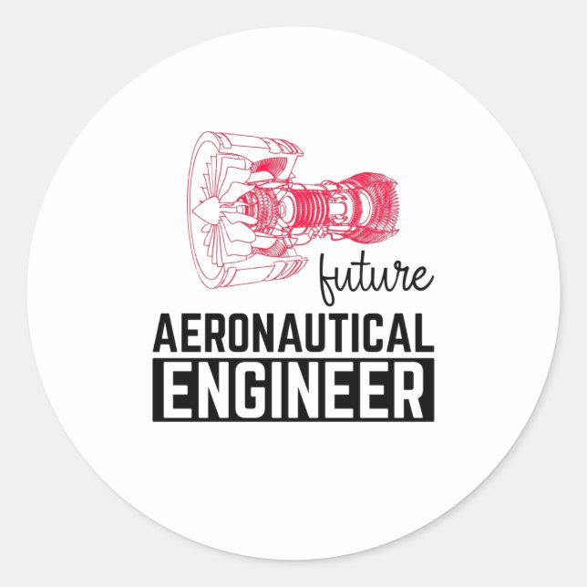 Future Aeronautical Engineer Classic Round Sticker (Front)