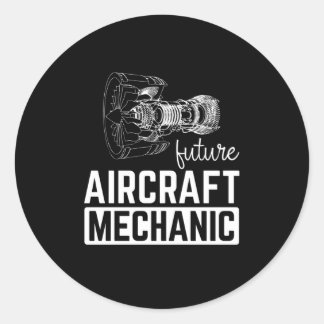 Future Aircraft Mechanic Classic Round Sticker