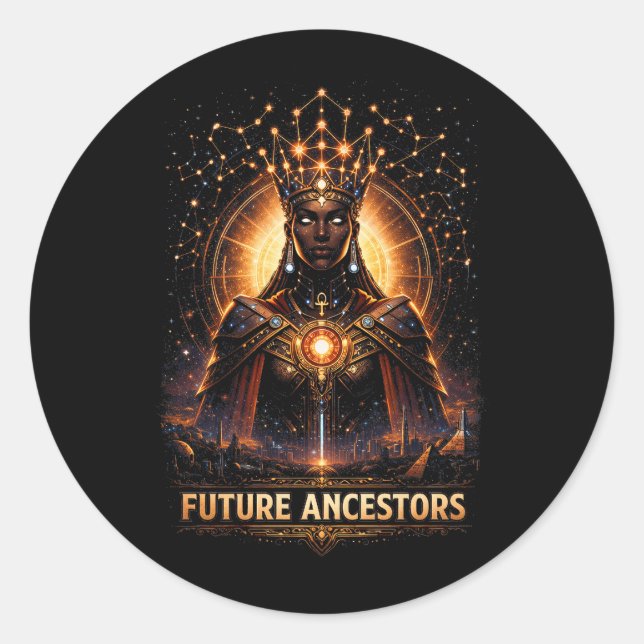 Future Ancestors Classic Round Sticker (Front)