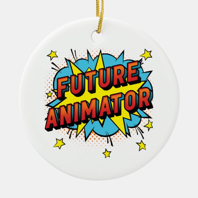 Future Animator Animation Motion Graphics Ceramic Tree Decoration (Front)