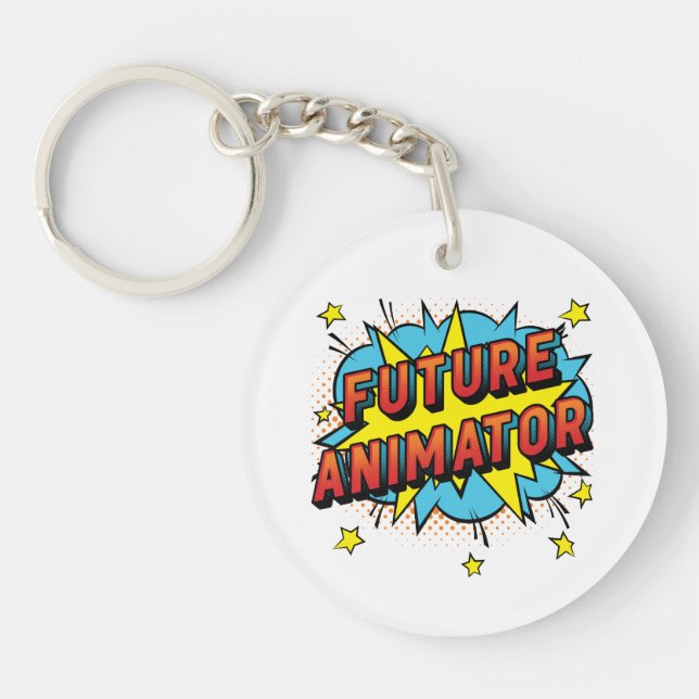 Future Animator Animation Motion Graphics Key Ring (Front)