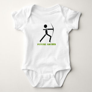 Future archer with his bow black, green archery baby bodysuit