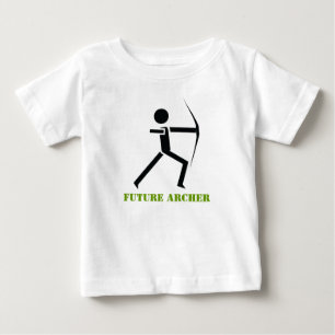 Future archer with his bow black, green archery baby T-Shirt