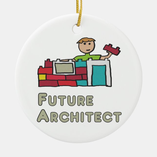 Future Architect Ceramic Tree Decoration (Front)