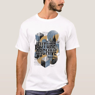 Future Archive Retro Geometric Urban Cityscape T-Shirt