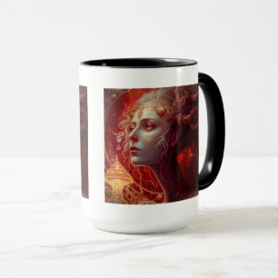 Future Art Nouveau Woman Combo Mug, 15 oz Mug