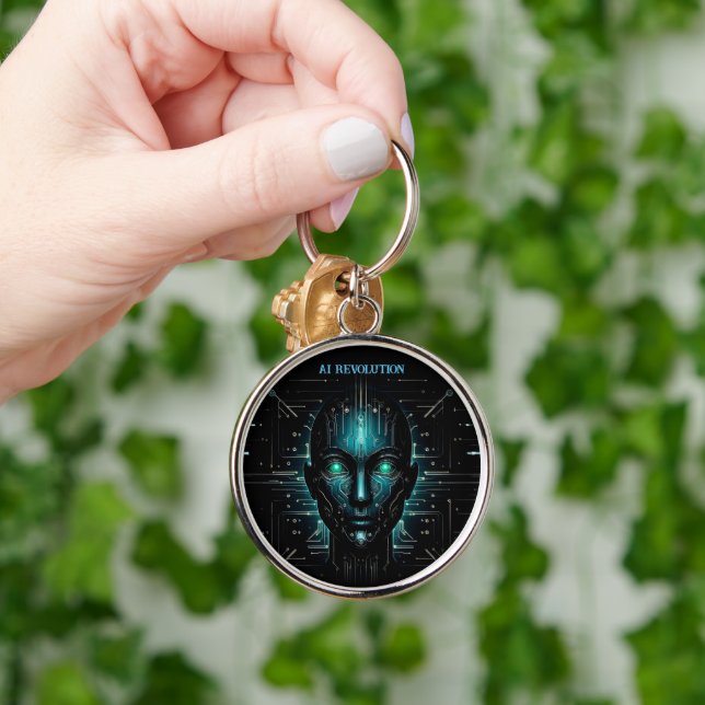 Future artificial intelligence digital fantastic key ring (Hand)