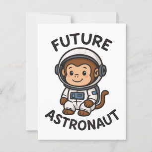 Future Astronaut - Cute Space Monkey Postcard