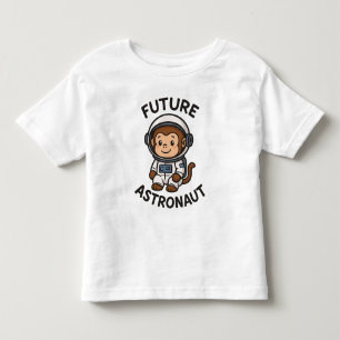 Future Astronaut - Cute Space Monkey Toddler T-Shirt