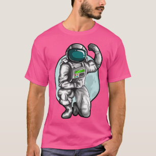 Future Astronaut Fitness Workout Eercise Moon Art T-Shirt