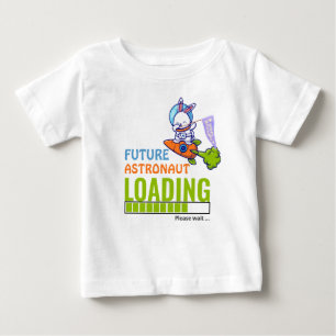 Future Astronaut Loading Rabbit Birthday Unisex Baby T-Shirt