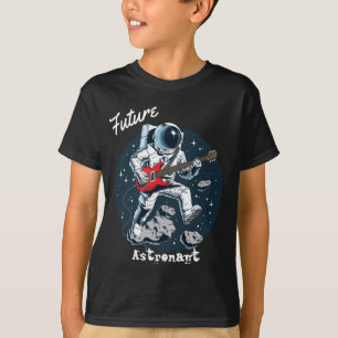 Future Astronaut Space Playing Cool Guitar T-Shirt