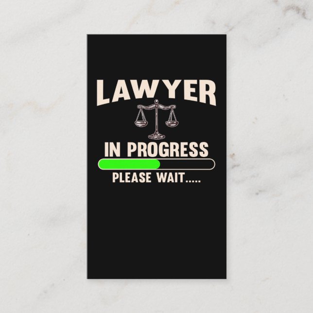 Future Attorney Student Lawyer Business Card (Front)