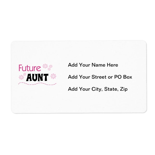 Future Aunt Black and Pink T-shirts and Gifts (Front)
