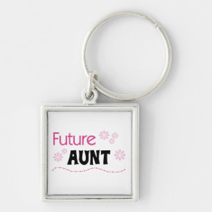 Future Aunt Black and Pink T-shirts and Gifts Key Ring