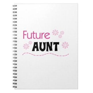 Future Aunt Black and Pink T-shirts and Gifts Notebook