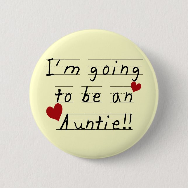 Future Auntie Kid Print Tshirts and Gifts 6 Cm Round Badge (Front)