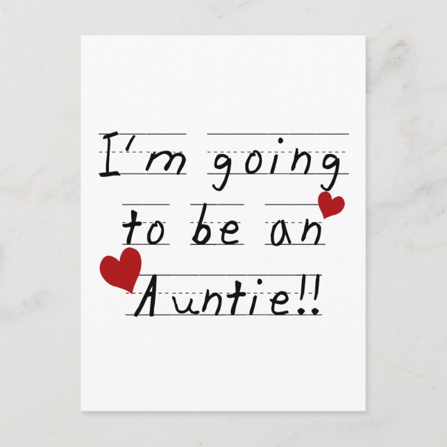 Future Auntie Kid Print Tshirts and Gifts Postcard (Front)