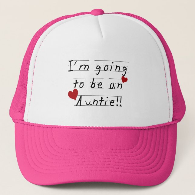 Future Auntie Kid Print Tshirts and Gifts Trucker Hat (Front)