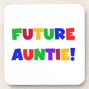 Future Auntie Primary Colours T-shirts and Gifts Coaster