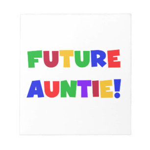 Future Auntie Primary Colours T-shirts and Gifts Notepad