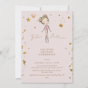 Future Ballerina Blush Baby Shower Invitation