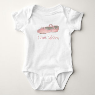 Future Ballerina Pink Ballet Shoe Dance Teacher Baby Bodysuit