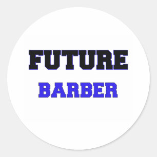 Future Barber Classic Round Sticker
