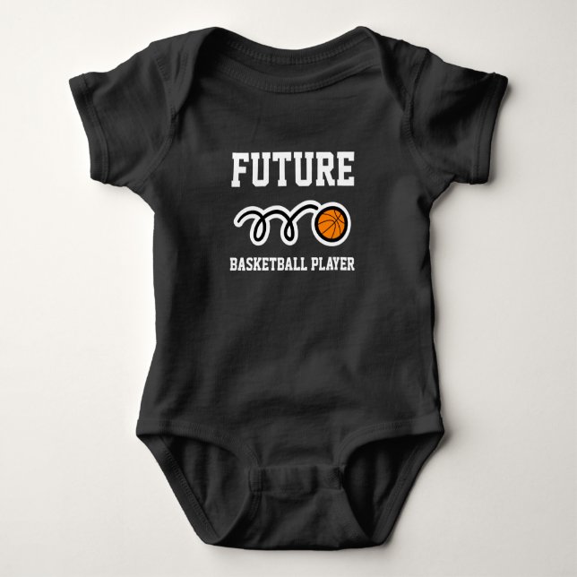 Future Basketball Player jersey baby bodysuit (Front)