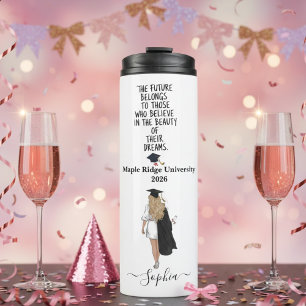 Future Belongs to Dreamers Graduate Name Year  Thermal Tumbler