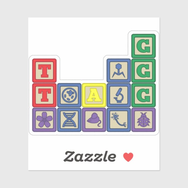 Future Biologist's Blocks Contour Sticker (Sheet)