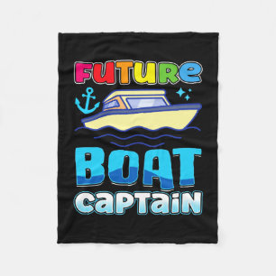 Future boat captain for kids speedboat children fleece blanket