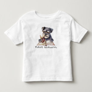 Future Bookworm Dog Reading Baby Toddler T-Shirt