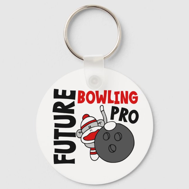 Future Bowling Pro Sock Monkey Key Ring (Front)
