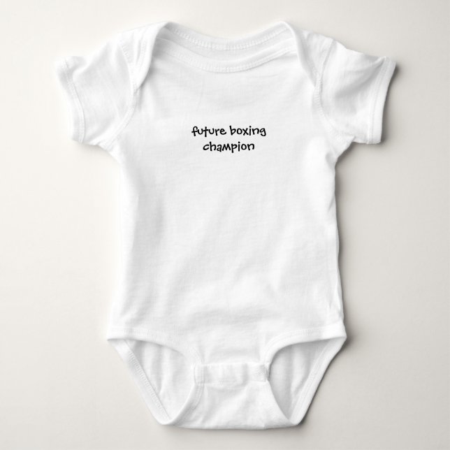 future boxing champion baby bodysuit (Front)