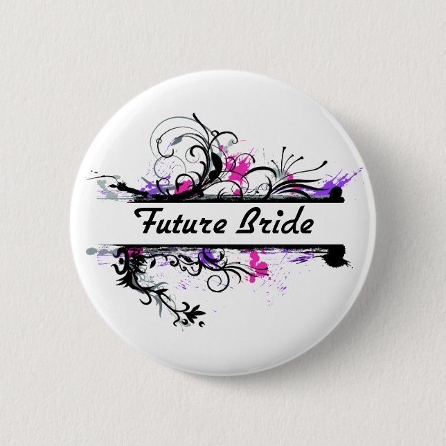Future Bride 6 Cm Round Badge (Front)