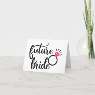 Future Bride Diamond Engagement Ring Pink Black Announcement