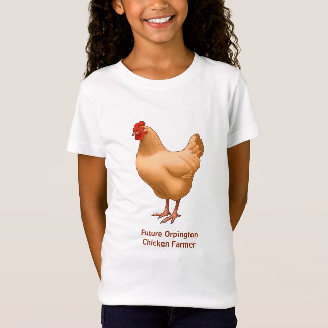 Future Buff Orpington Chicken Farmer T-Shirt (Front)