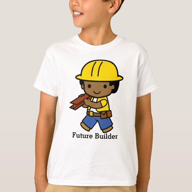 Future Builder in Yellow Hard Hat T-Shirt (Front)