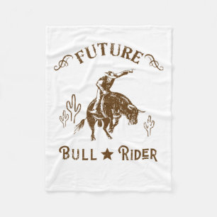 Future Bull Rider Cowboy Western Men Fleece Blanket