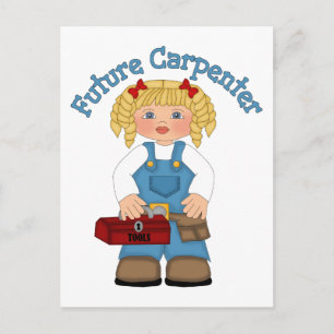 Future Carpenter Construction Worker- GIRLS Postcard