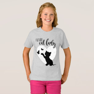 FUTURE CAT LADY Girls Kitty Cat Shirt
