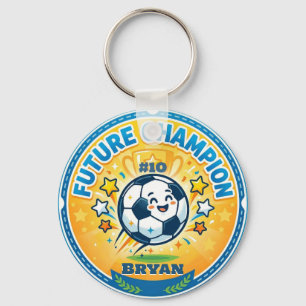 Future Champion Soccer Young Name & Player Number Key Ring