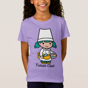 Future Chef/ Baker Girl in Apron cooking T-Shirt