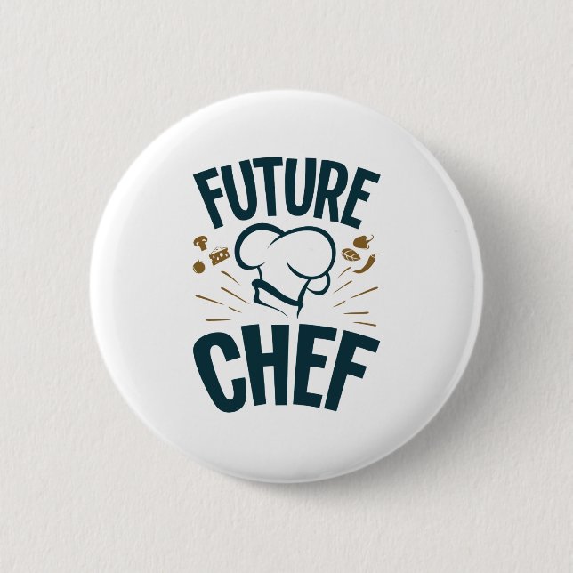 Future Chef Cooking Lover Culinary School 6 Cm Round Badge (Front)
