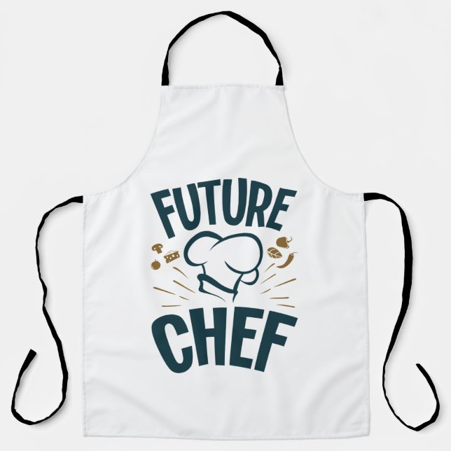 Future Chef Cooking Lover Culinary School Apron (Front)